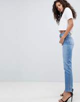 Thumbnail for your product : ASOS Tall DESIGN Tall Farleigh high waist straight leg jeans in stone wash blue