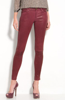 Thumbnail for your product : Current/Elliott Leather Skinny Ankle Pants