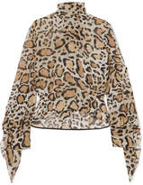 Thumbnail for your product : Petar Petrov Leopard-print Silk Crepe De Chine Blouse
