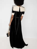Thumbnail for your product : Gucci Bib-Collar Velvet Maxi Dress