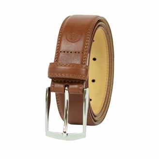 mens cognac dress belt