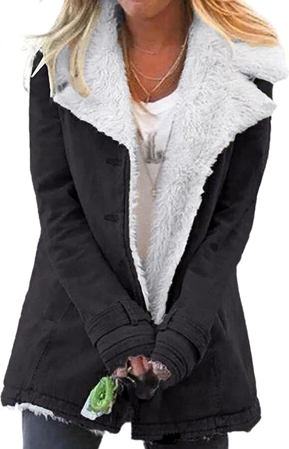 fleece lined wool coat