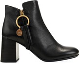 Thumbnail for your product : See by Chloe Louise Block-Heel Leather Ankle Boots