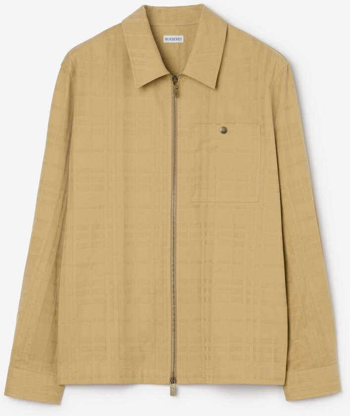 Burberry Check Cotton Zip Overshirt