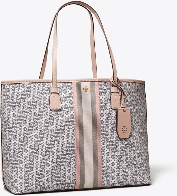 Tory Burch Gemini Link Canvas Tote Bag - ShopStyle
