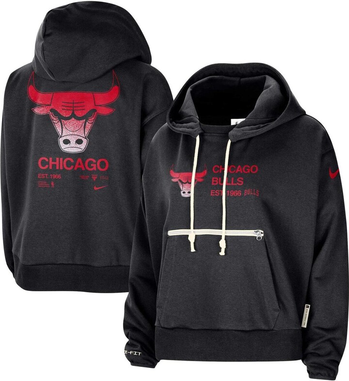 Nike Women's Black Chicago Bulls Courtside Standard Issue Performance Pullover Hoodie