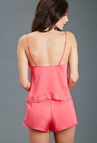 Thumbnail for your product : Forever 21 Lace-Trimmed Satin PJ Set