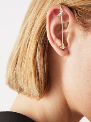 KatKim Allora Diamond & 18kt Gold Ear Pin - Yellow Gold