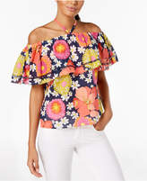 Thumbnail for your product : Trina Turk Cotton Off-The-Shoulder Flounce Top