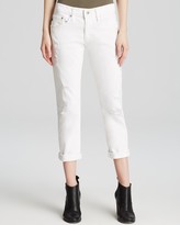 Thumbnail for your product : AG Jeans Ex Boyfriend Slim in White Restored