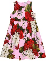Thumbnail for your product : Dolce & Gabbana Children Floral stretch-cotton dress