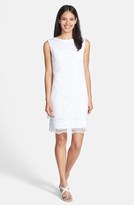 Thumbnail for your product : Elie Tahari 'Lillian' Lace Appliqué Cotton Sheath Dress