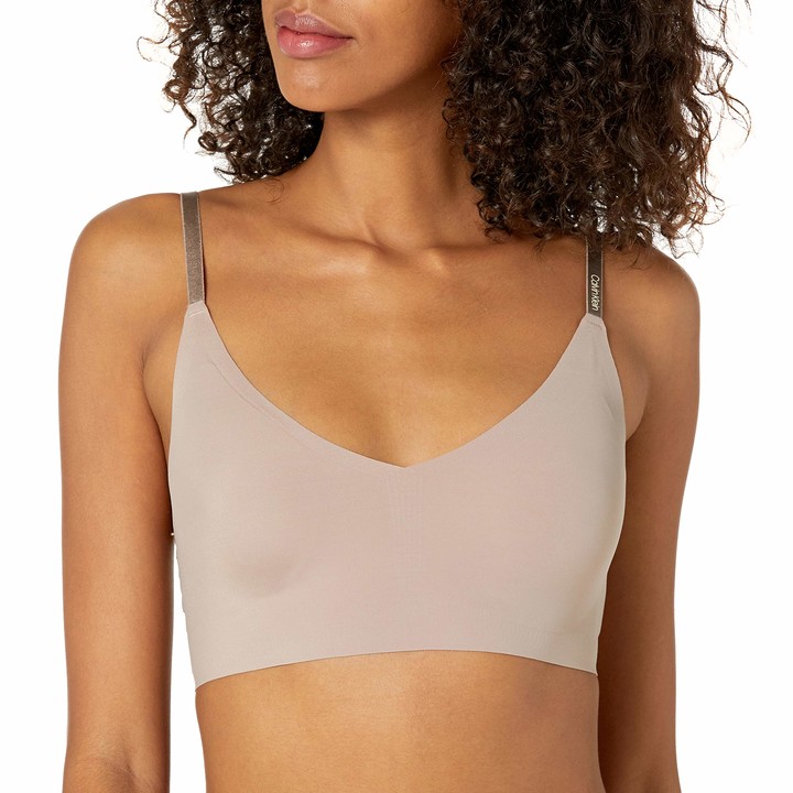 calvin klein women's invisibles wirefree lightly lined triangle bralette