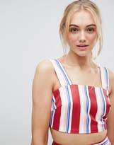 Thumbnail for your product : Fashion Union Tall Crop Top In Stripe Co-Ord