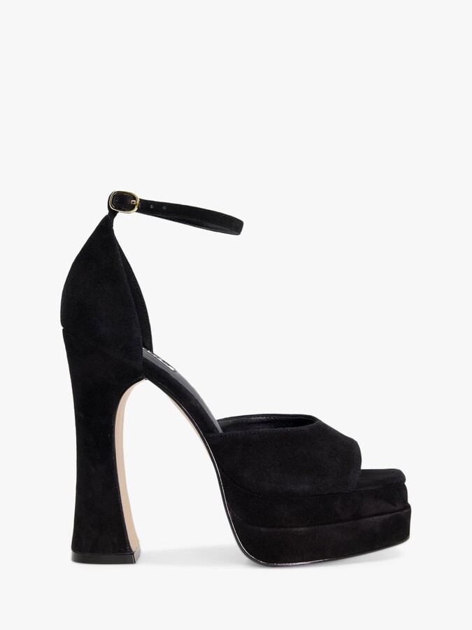 black suede platforms