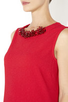 Thumbnail for your product : Wallis Red Embellished Necklace Crepe Dress