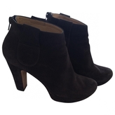 Thumbnail for your product : Pura Lopez Grey Velvet Ankle boots
