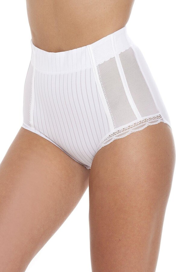 Camille Two Pack High Waisted Mesh Support Panel Control Briefs