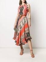 Thumbnail for your product : Etro Ruffle Trim Silk Midi Dress