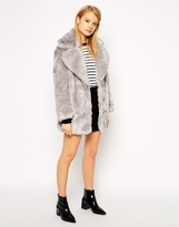 Thumbnail for your product : ASOS COLLECTION Faux Fur Coat with Oversized Collar