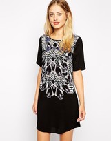 Thumbnail for your product : Warehouse Mirror Print Shift Dress