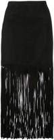 Thumbnail for your product : Alice + Olivia fringed mid-calf skirt