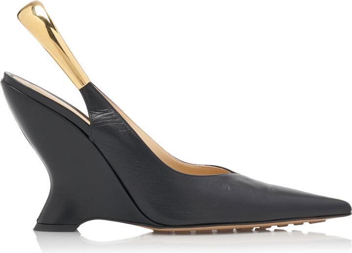 Bottega Veneta Punta Leather Slingback Pumps