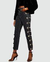 Thumbnail for your product : Topshop Side Buckle Mom Jeans