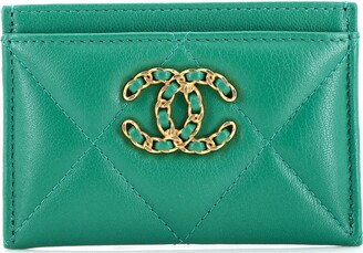 Chanel 19 Card Holder Quilted Leather - ShopStyle