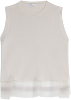 Thumbnail for your product : Brunello Cucinelli Knit Cotton Sleeveless Pullover