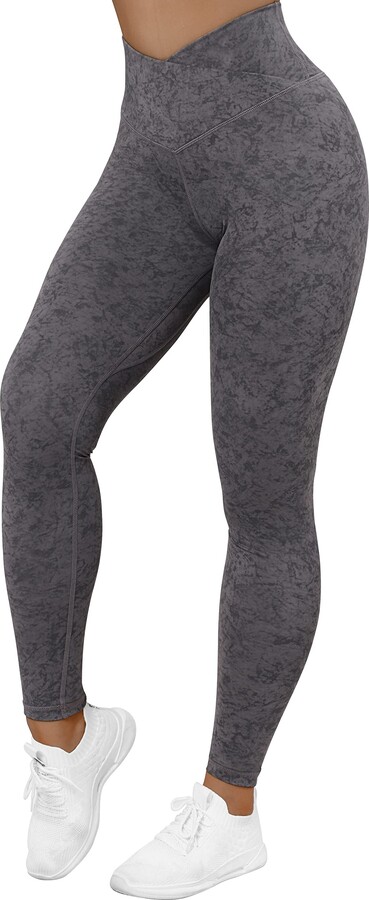 DOULAFASS Yoga Pants for Women Scrunch Gym Leggings Cross Waist