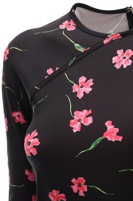 MARCIA Floral Print Econyl Dress W/ Open Sides