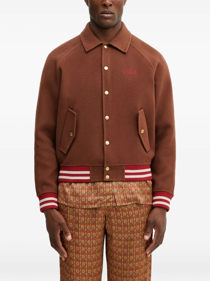 Drôle De Monsieur Logo-Embroidered Bomber Jacket