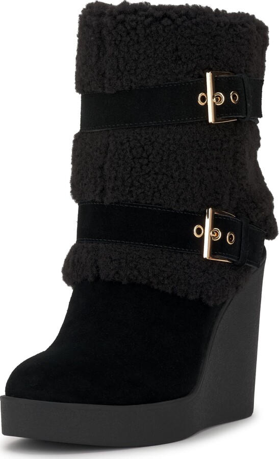 Jessica Simpson Meztyn Shearling Wedge Bootie