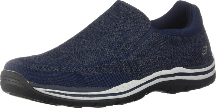 mens blue skechers slip on