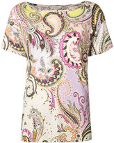 Etro - t-shirt à motif cachemire - women - Soie - 38