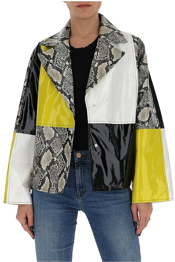 oversized color block jacket
