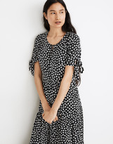 Thumbnail for your product : Madewell Tie-Sleeve Tiered Midi Dress in Woodcut Flowers
