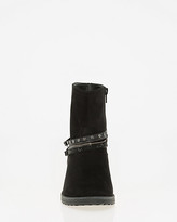 Thumbnail for your product : Le Château Faux Suede Round Toe Ankle Boot