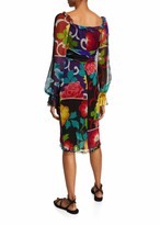Thumbnail for your product : Etro Draped Georgette Japanese Floral-Print Dress