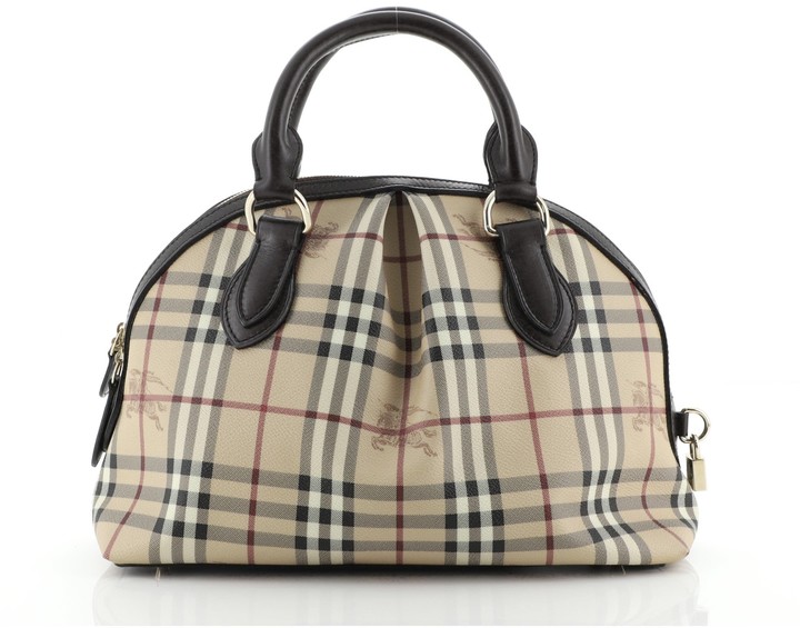 Burberry Bowling Bag Vintage Check Small - ShopStyle