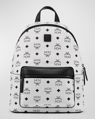 MCM Logos pattern shoulder tote bag White Leather ref.148365 - Joli Closet