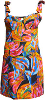 Thumbnail for your product : Farm Rio Rainbow Bananas Shoulder-Tie Mini Dress