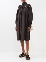 Thumbnail for your product : Batsheva Mabel High-neck Cotton Smock Dress