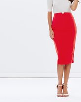 Thumbnail for your product : Forcast Lucy Textured Midi skirt