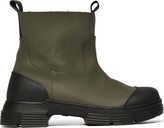 Thumbnail for your product : Ganni 40mm Recycled Rubber Tubular Ankle Boots