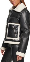 Thumbnail for your product : Levi's Faux Leather Puffer Jacket with Faux Shearling Trim