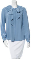 Thumbnail for your product : Chloé Collarless Silk Button-Up Top
