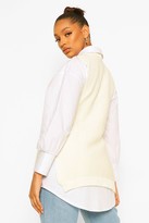 Thumbnail for your product : boohoo Maternity Side Split Sleeveless Knitted Sweater