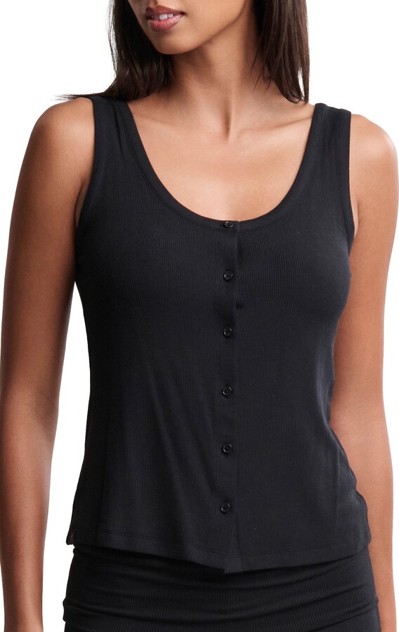 Barefoot Dreams Ultra Soft Rib Button-Up Tank